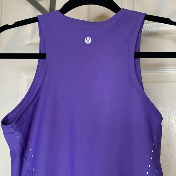 Lululemon Senseknit Running Tank Top Purple Charged Indigo Sz 6 - Picture 6 of 7